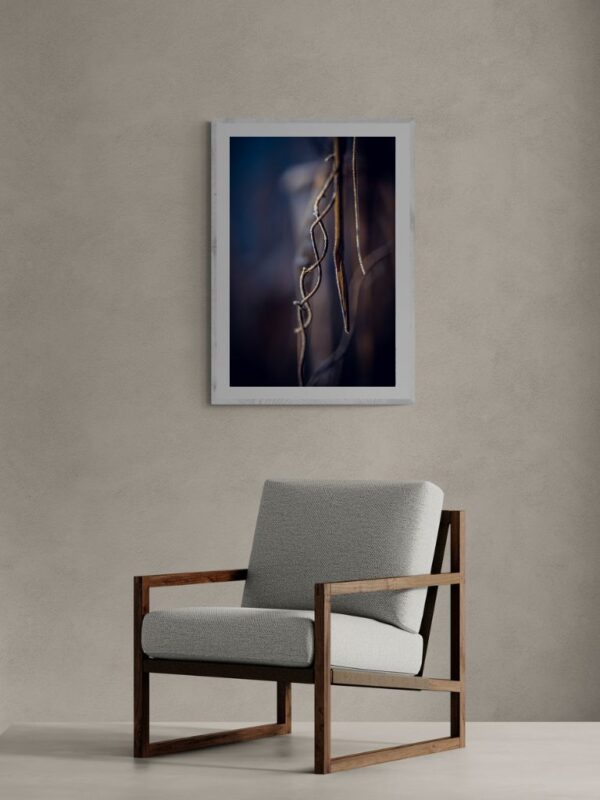 Hope - New Way, Fine Art macro Photography - Joanna Musiał-Janicka, musialjanicka.art (2) Luxurious abstract photography, “Blue Hope – New Way”, is part of a limited edition collectible series, presentation in modern livingroom