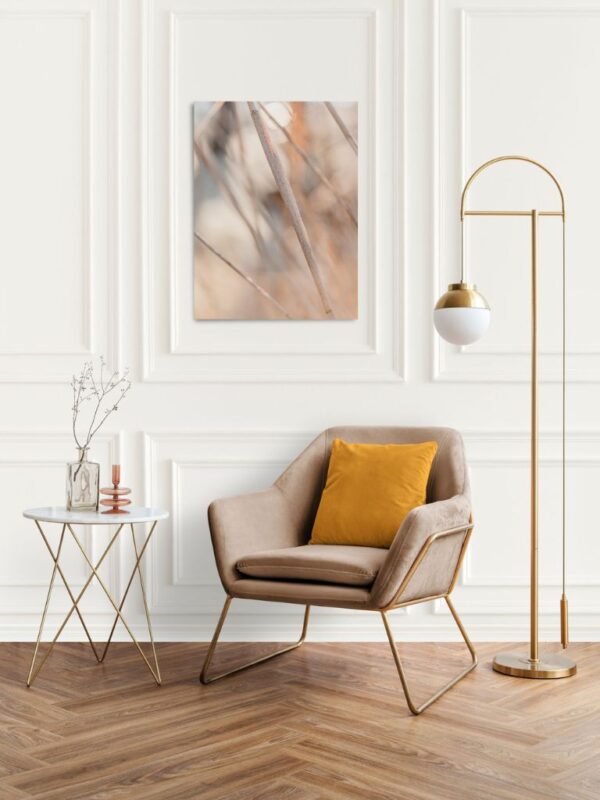 Lniany powiew nadziei - Joanna Musiał-Janicka Art, prezentacja w nowoczesnym salonie