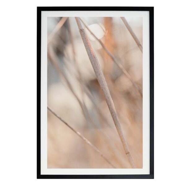 Linen Breeze of Hope – minimalist framed canvas wall art in calm beige tones