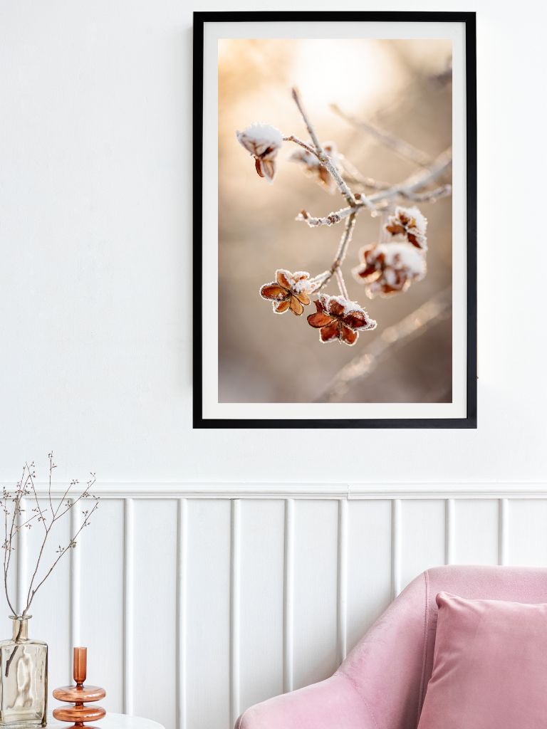 Mindfulness in Beige – botanical photography of dried plants with muted beige and taupe colors on premium canvas, calming wall art