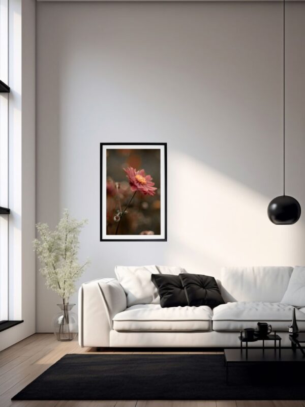 TheLightFul Blossom - luksusowy wydruk na płótnie, fotografia kwiatów w świetle słonecznym, uważna sztuka do nowoczesnych wnętrz