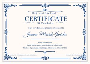 Certyfikat Strategia na rynku sztuki kurs HIQU Art i Foto Rynek