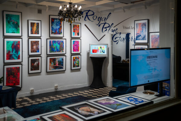 reportage of vernissage - Freedom international exhibition, Royal Blue VA Gallery Stockholm