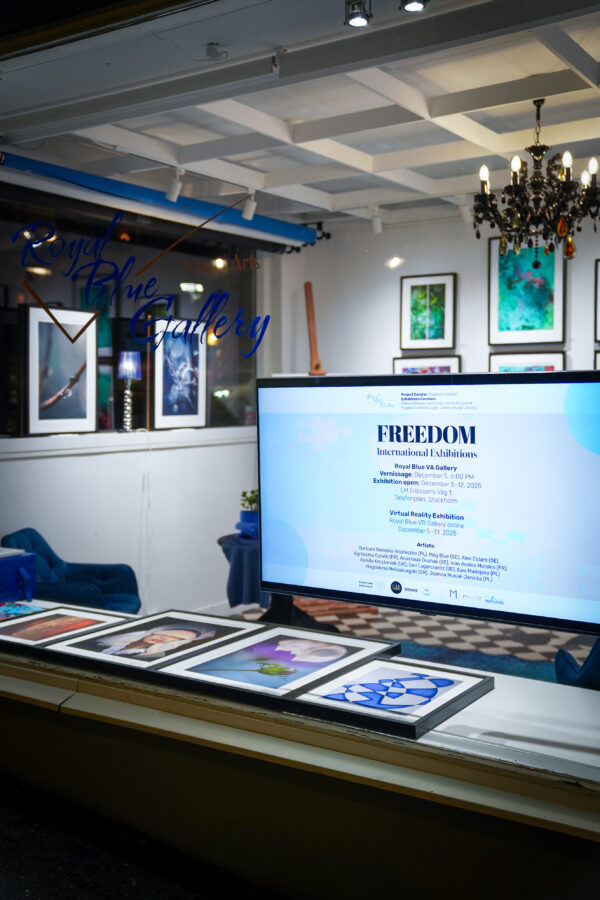 reportaż z wernisażu - międzynarodowa wystawa Freedom, Royal Blue VA Gallery Sztokholm