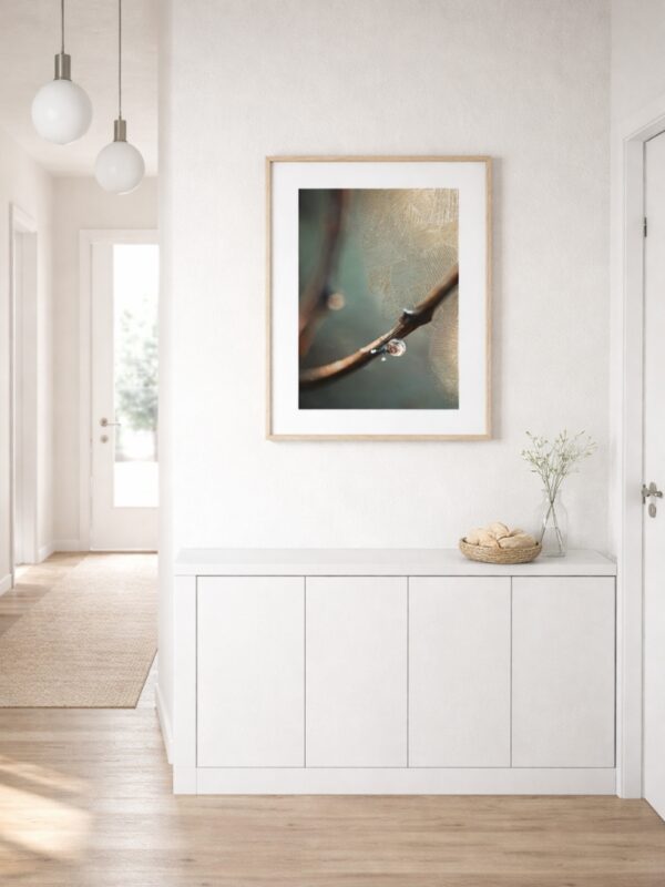 ręcznie haftowana fotografia odbicie światła tekstylne detale artystyczne